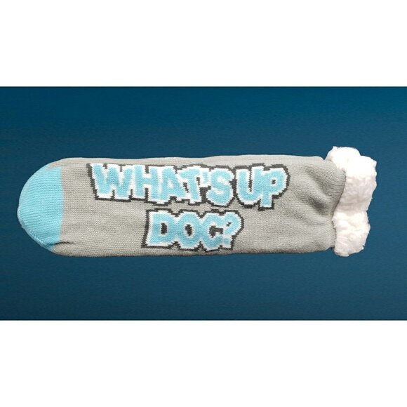 Bugs Bunny Slipper Socks Looney Tunes Sherpa Lined No Slip Grip Adult One Size - Picture 8 of 8